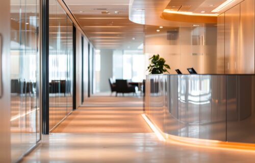 Recepcja i strefa wejścia w szkle – jak pierwsze wrażenie buduje wizerunek firmy?